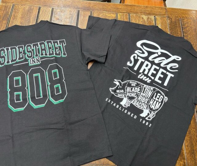 ハワイ人気ローカルレストラン　Side Street Inn TシャツBASEにアップしました。
現品限りです！
https://maikaistore.official.ec